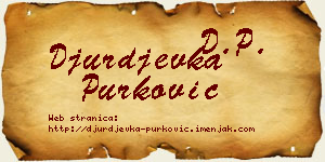Đurđevka Purković vizit kartica